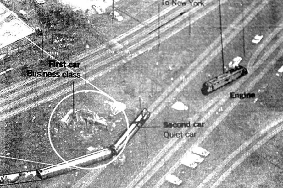 MAP: This image appears on a legal complaint by law firm Kline & Specter, filed yesterday on behalf of several passengers injured in the Amtrak 188 derailment: USDC Eastern District 15-CV-2744-LDD.