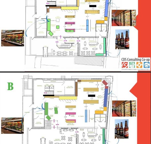Proposed floor plans for KCFC supermarket. 