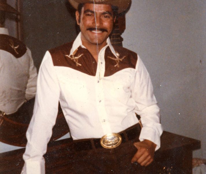 This photo of Jose Serano was taken by Maria Pabon and submitted by their daughter, Marilyn Cruz. Cruz said, “He used to go pajariando [going door to door], singing rancheros in the neighborhood with his guitar.”