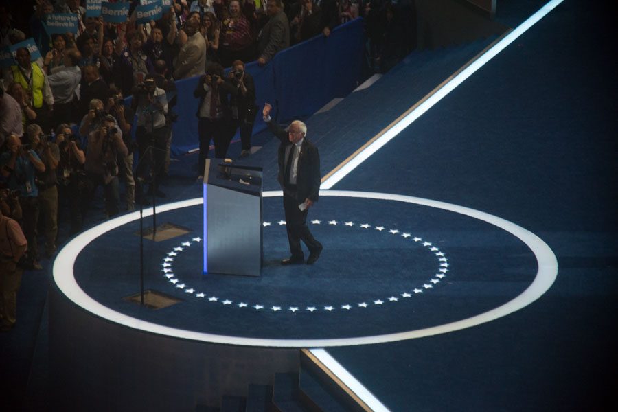Bernie Sanders at the DNC./Max Pulcini