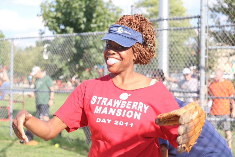Tonetta Graham enjoys the 10th annual Step Up to the Plate: Strike Out Violence softball game./Kaitlyn Moore