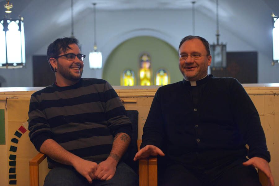 Jonathen Wutzel (left) and Pastor Noah (right)./Megan Matuzak